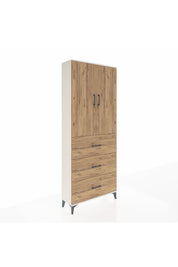 Arges Dolap 3 Raflı 3 Çekmeceli 2 Kapaklı 88x30x221 Aytaşı-Çam