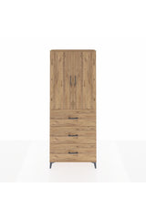 Arges Dolap 3 Raflı 3 Çekmeceli 2 Kapaklı 88x30x221