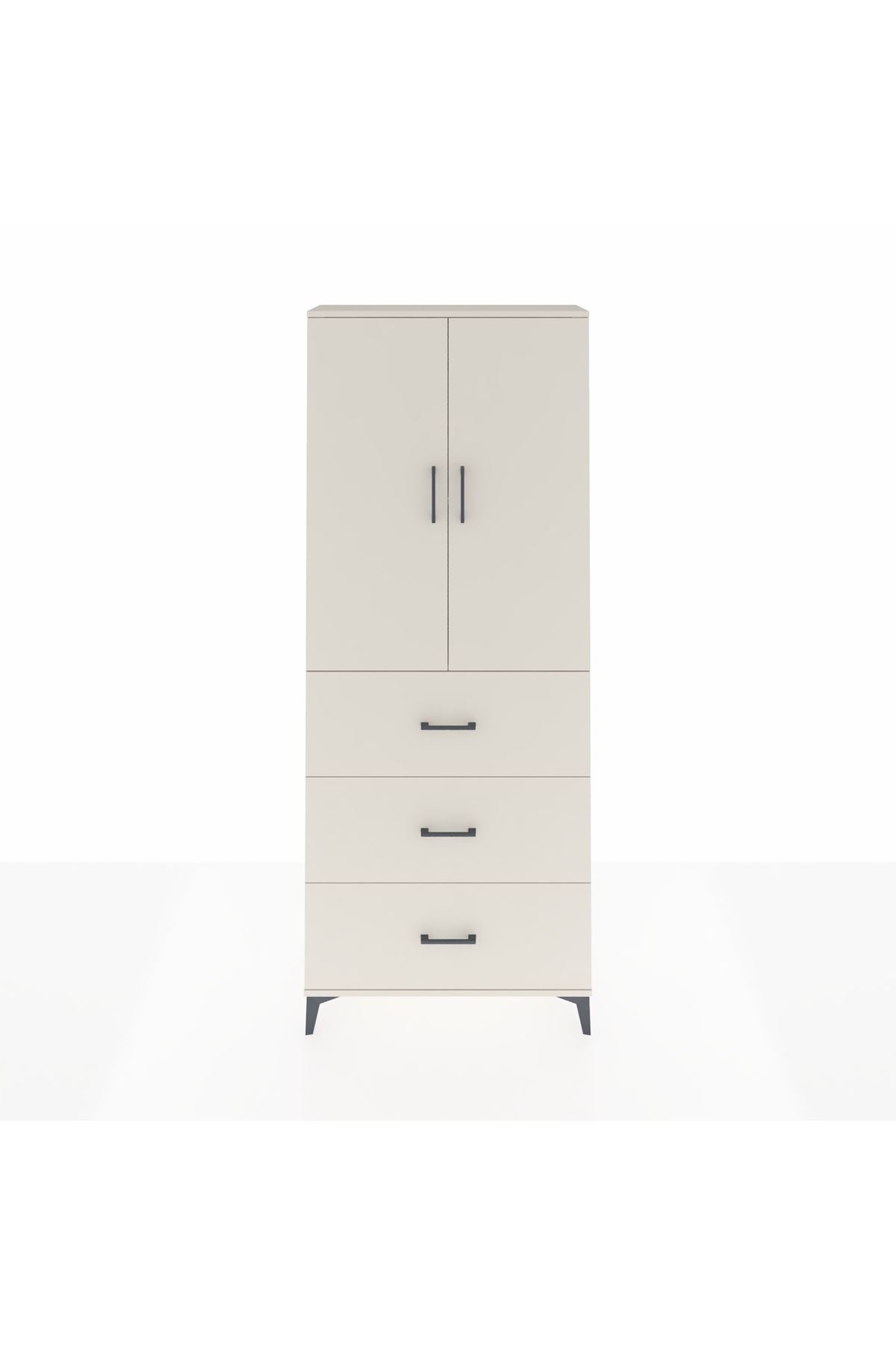 Arges Dolap 2 Raflı 3 Çekmeceli 2 Kapaklı 88x30x221 Aytaşı-Aytaşı