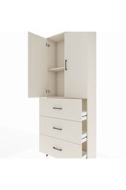 Arges Dolap 2 Raflı 3 Çekmeceli 2 Kapaklı 88x30x221 Aytaşı-Aytaşı