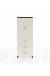 Arges Dolap 2 Raflı 3 Çekmeceli 2 Kapaklı 88x30x221 Antrasit-Aytaşı