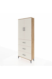 Arges Dolap 2 Raflı 3 Çekmeceli 2 Kapaklı 88x30x221 Çam-Aytaşı