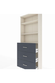 Arges Dolap 3 Raflı 3 Çekmeceli 88x30x221 Aytaşı-Antrasit