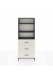 Arges Dolap 3 Raflı 3 Çekmeceli 88x30x221 Antrasit-Aytaşı