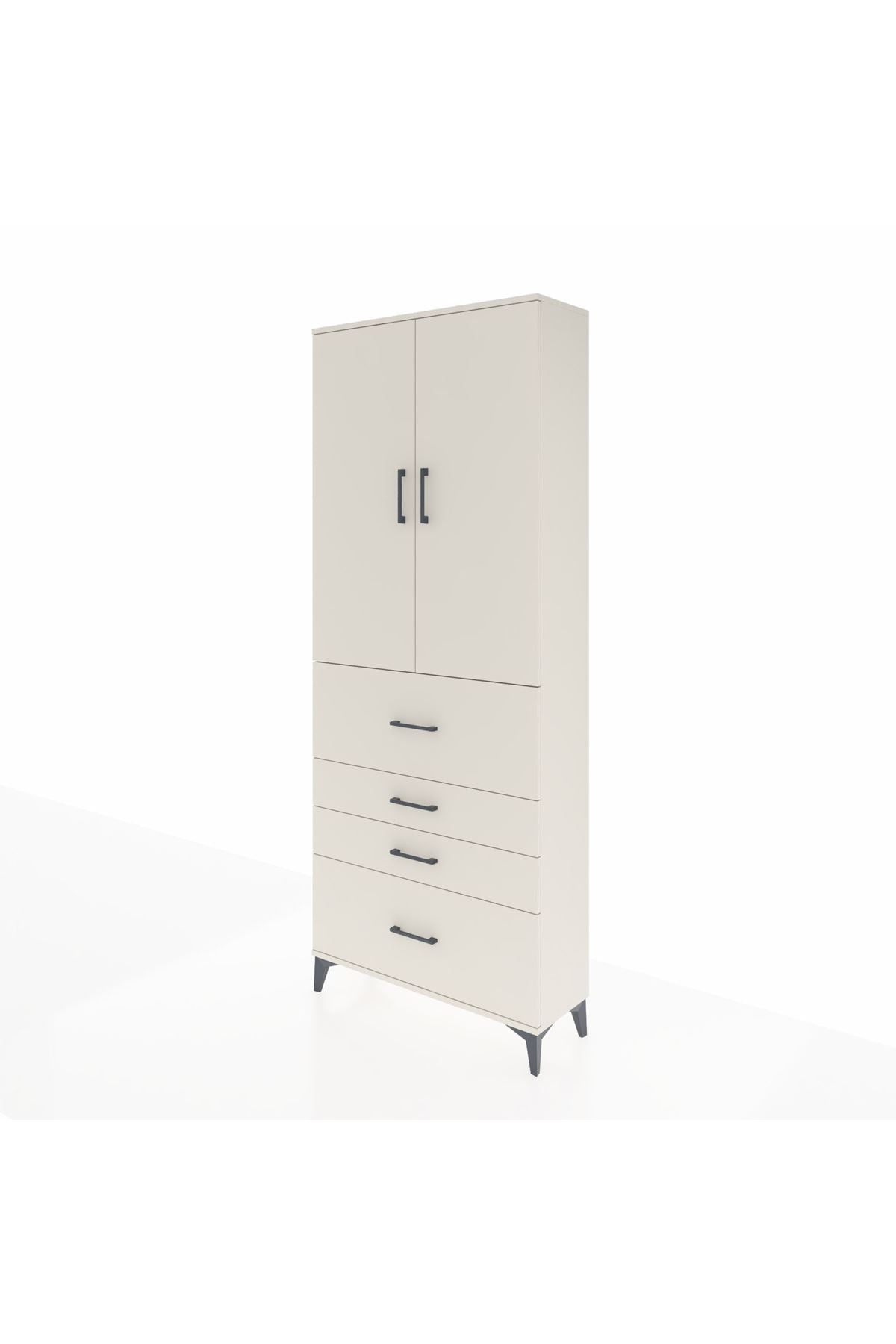 Arges Dolap 3 Raflı 4 Çekmeceli 2 Kapaklı 88x30x221 Aytaşı-Aytaşı