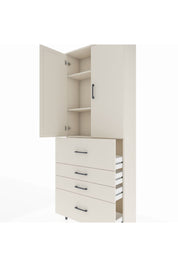 Arges Dolap 3 Raflı 4 Çekmeceli 2 Kapaklı 88x30x221 Aytaşı-Aytaşı