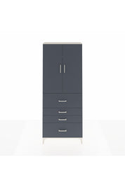 Arges Dolap 3 Raflı 4 Çekmeceli 2 Kapaklı 88x30x221 Aytaşı-Antrasit