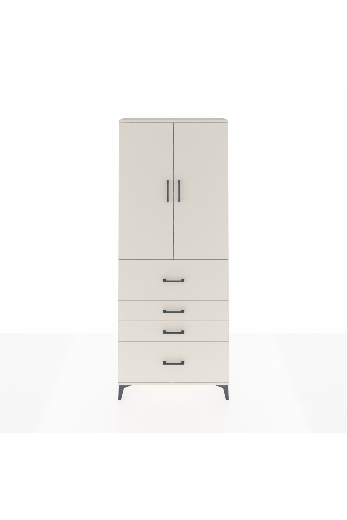 Arges Dolap 2 Raflı 4 Çekmeceli 2 Kapaklı 88x30x221 Aytaşı-Aytaşı