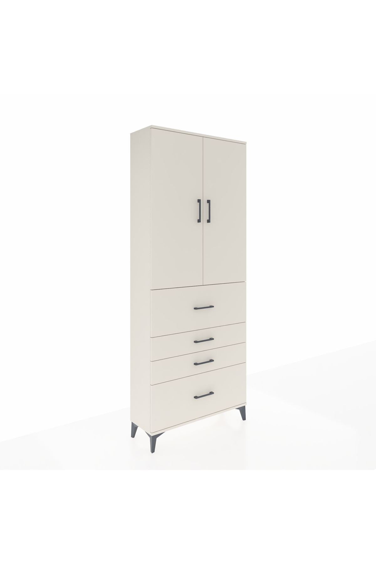 Arges Dolap 2 Raflı 4 Çekmeceli 2 Kapaklı 88x30x221 Aytaşı-Aytaşı