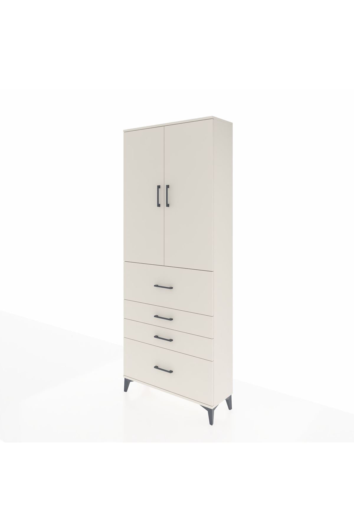 Arges Dolap 2 Raflı 4 Çekmeceli 2 Kapaklı 88x30x221 Aytaşı-Aytaşı