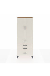 Arges Dolap 2 Raflı 4 Çekmeceli 2 Kapaklı 88x30x221 Çam-Aytaşı