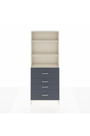 Arges Dolap 3 Raflı 4 Çekmeceli 88x30x221 Aytaşı-Antrasit