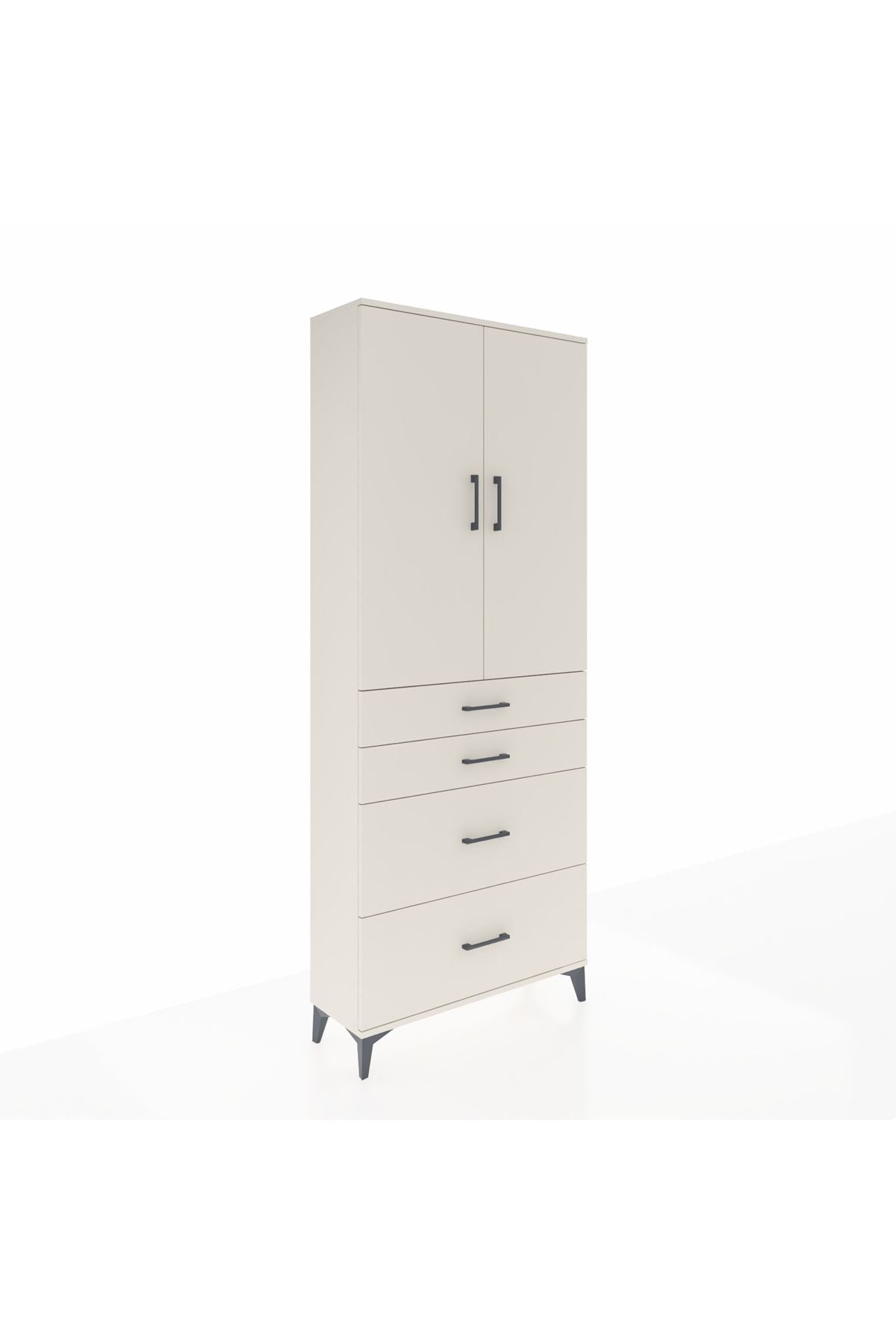 Arges Dolap 3 Raflı 4 Çekmeceli 2 Kapaklı 88x30x221 Aytaşı-Aytaşı