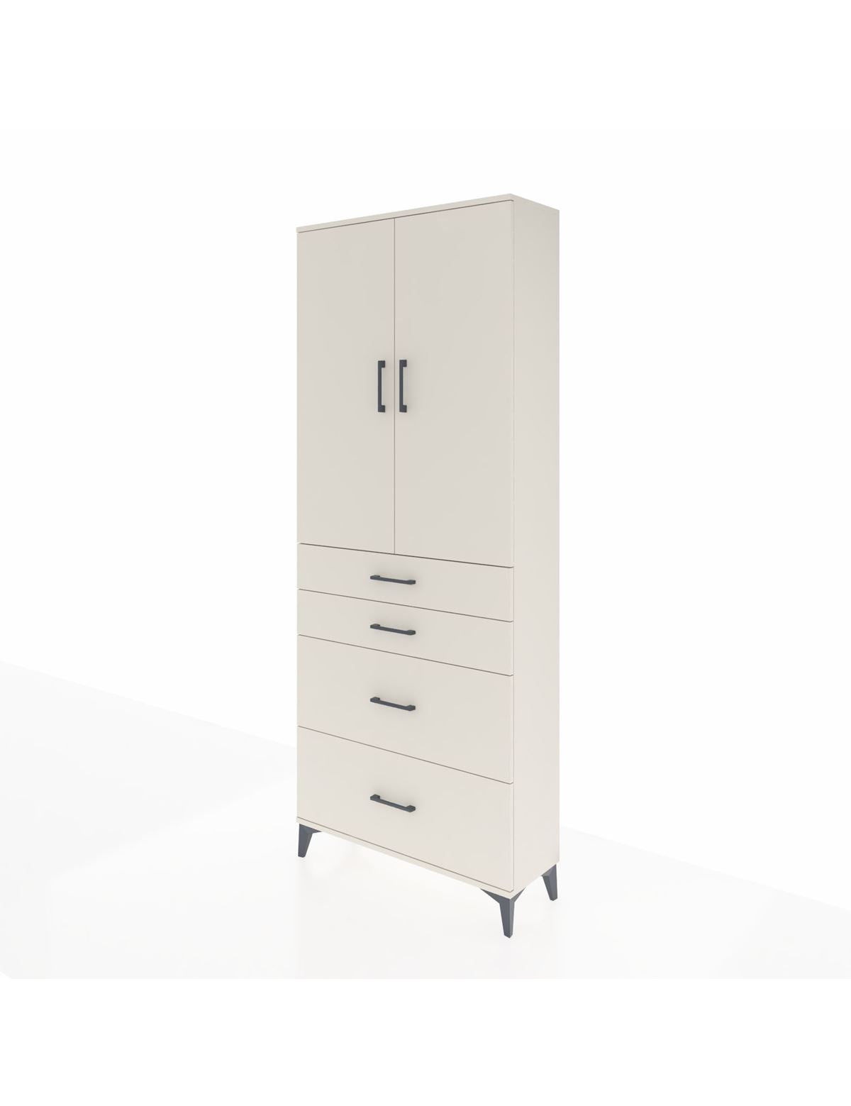 Arges Dolap 3 Raflı 4 Çekmeceli 2 Kapaklı 88x30x221 - S30M139V1A
