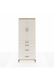 Arges Dolap 3 Raflı 4 Çekmeceli 2 Kapaklı 88x30x221 Çam-Aytaşı