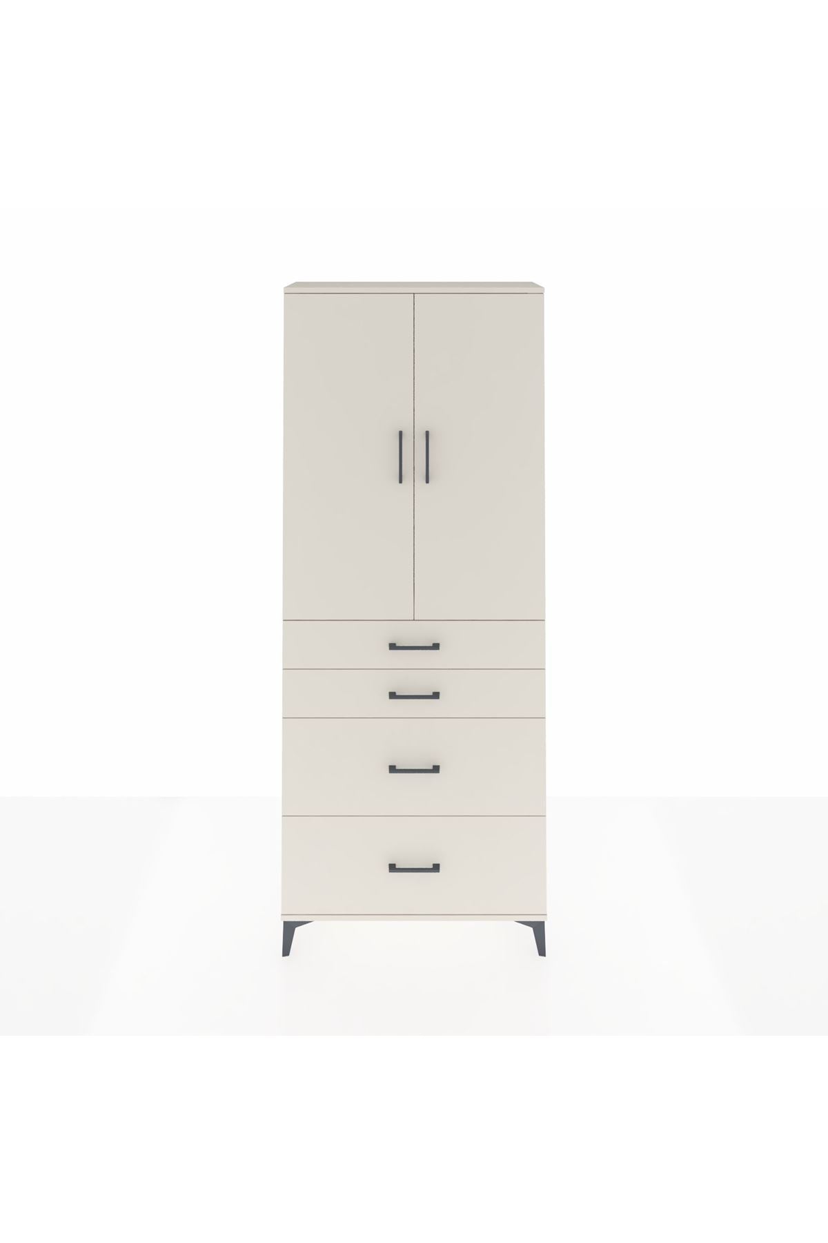 Arges Dolap 2 Raflı 4 Çekmeceli 2 Kapaklı 88x30x221 Aytaşı-Aytaşı