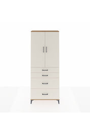 Arges Dolap 2 Raflı 4 Çekmeceli 2 Kapaklı 88x30x221 Çam-Aytaşı