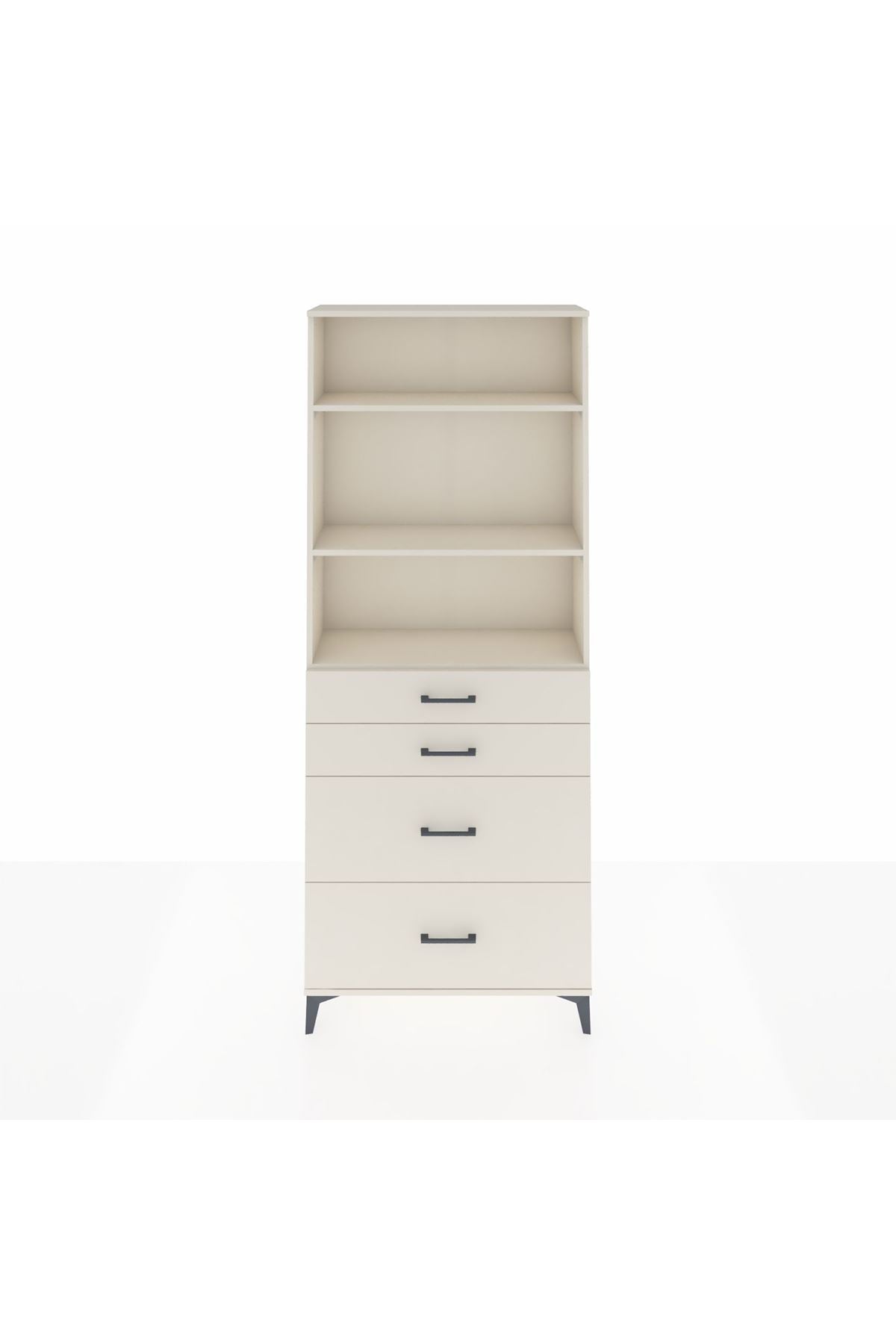 Arges Dolap 3 Raflı 4 Çekmeceli 88x30x221 Aytaşı-Aytaşı