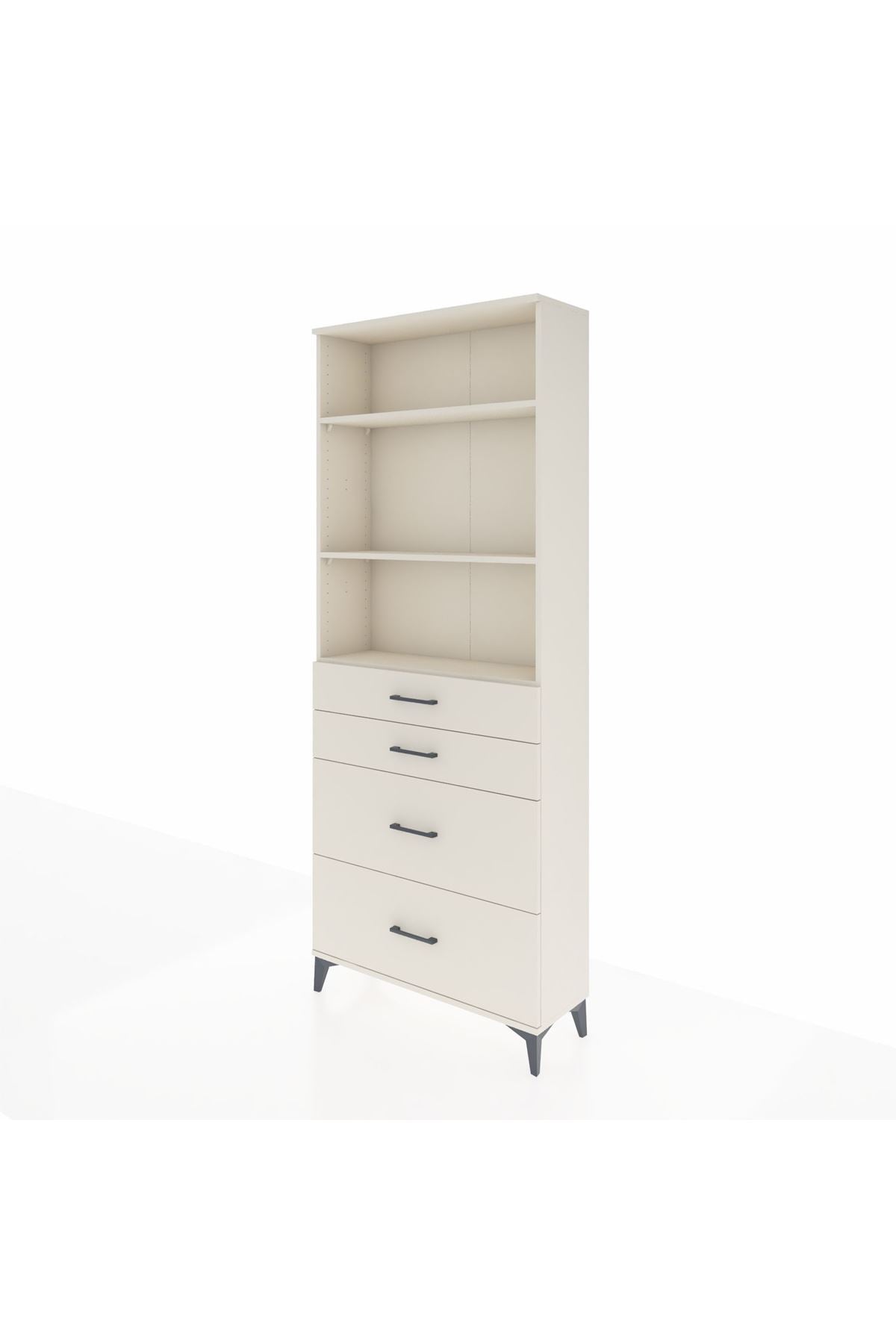 Arges Dolap 3 Raflı 4 Çekmeceli 88x30x221 Aytaşı-Aytaşı