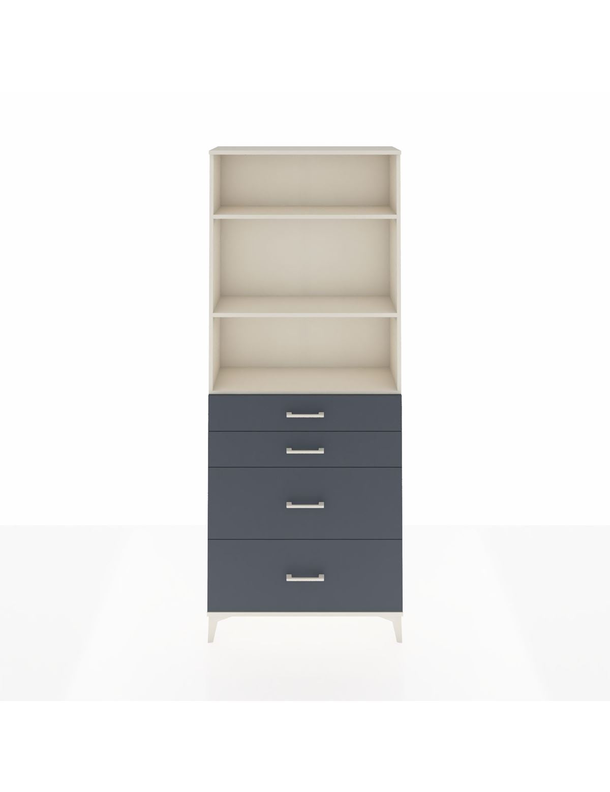 Arges Dolap 3 Raflı 4 Çekmeceli 88x30x221 Aytaşı-Antrasit