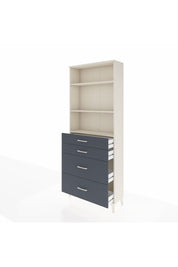 Arges Dolap 3 Raflı 4 Çekmeceli 88x30x221 Aytaşı-Antrasit