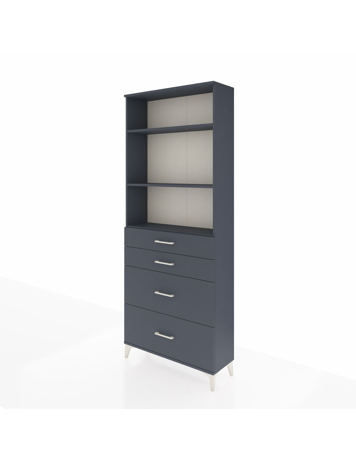 Arges Dolap 3 Raflı 4 Çekmeceli 88x30x221 - S30M141V5A