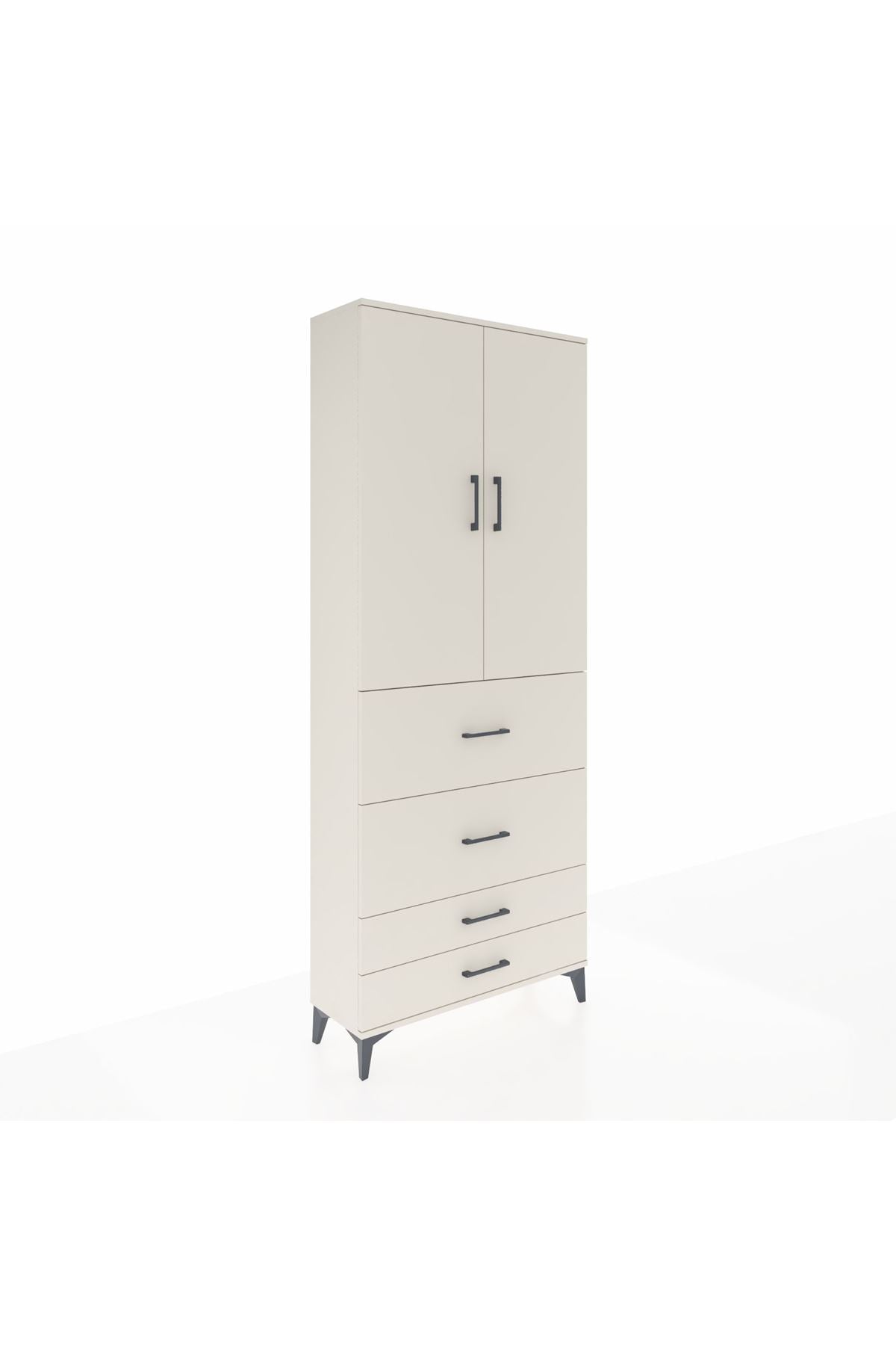 Arges Dolap 3 Raflı 4 Çekmeceli 2 Kapaklı 88x30x221 Aytaşı-Aytaşı