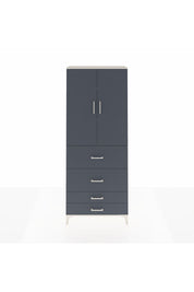 Arges Dolap 3 Raflı 4 Çekmeceli 2 Kapaklı 88x30x221 Aytaşı-Antrasit