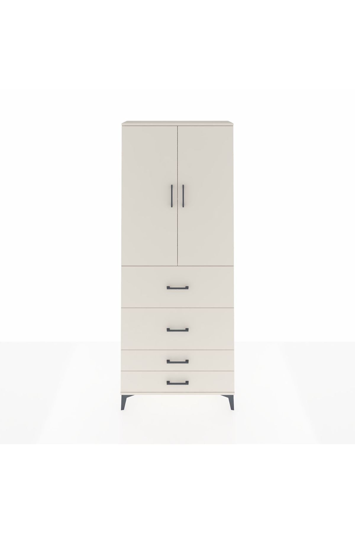 Arges Dolap 2 Raflı 4 Çekmeceli 2 Kapaklı 88x30x221 Aytaşı-Aytaşı