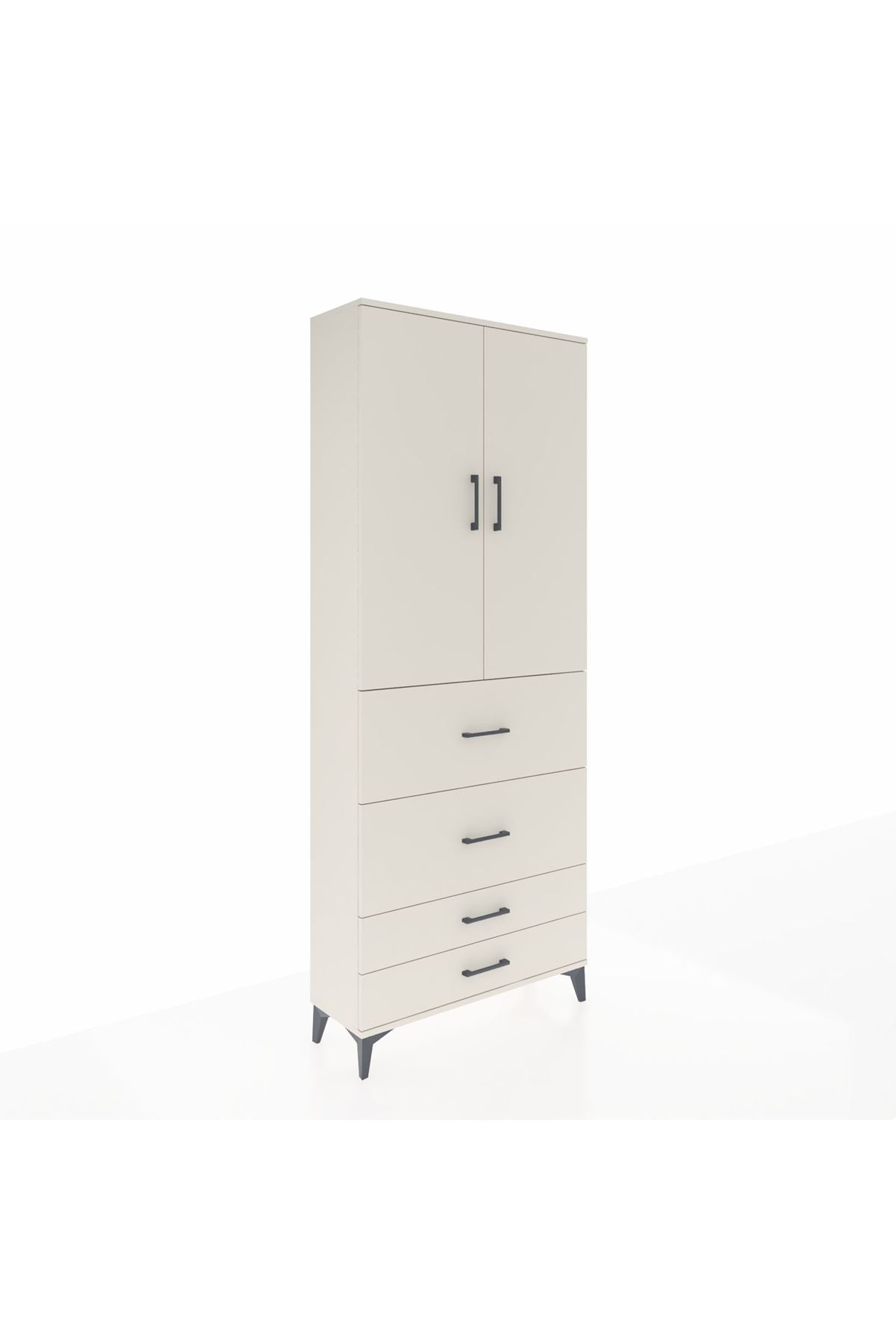 Arges Dolap 2 Raflı 4 Çekmeceli 2 Kapaklı 88x30x221 Aytaşı-Aytaşı