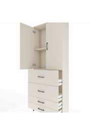 Arges Dolap 2 Raflı 4 Çekmeceli 2 Kapaklı 88x30x221 Aytaşı-Aytaşı