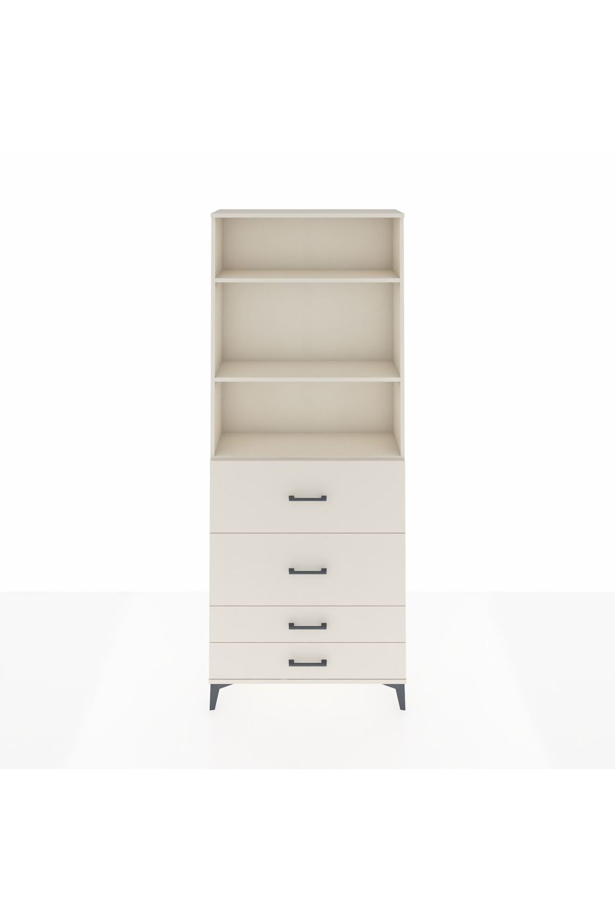 Arges Dolap 3 Raflı 4 Çekmeceli 88x30x221 Aytaşı-Aytaşı