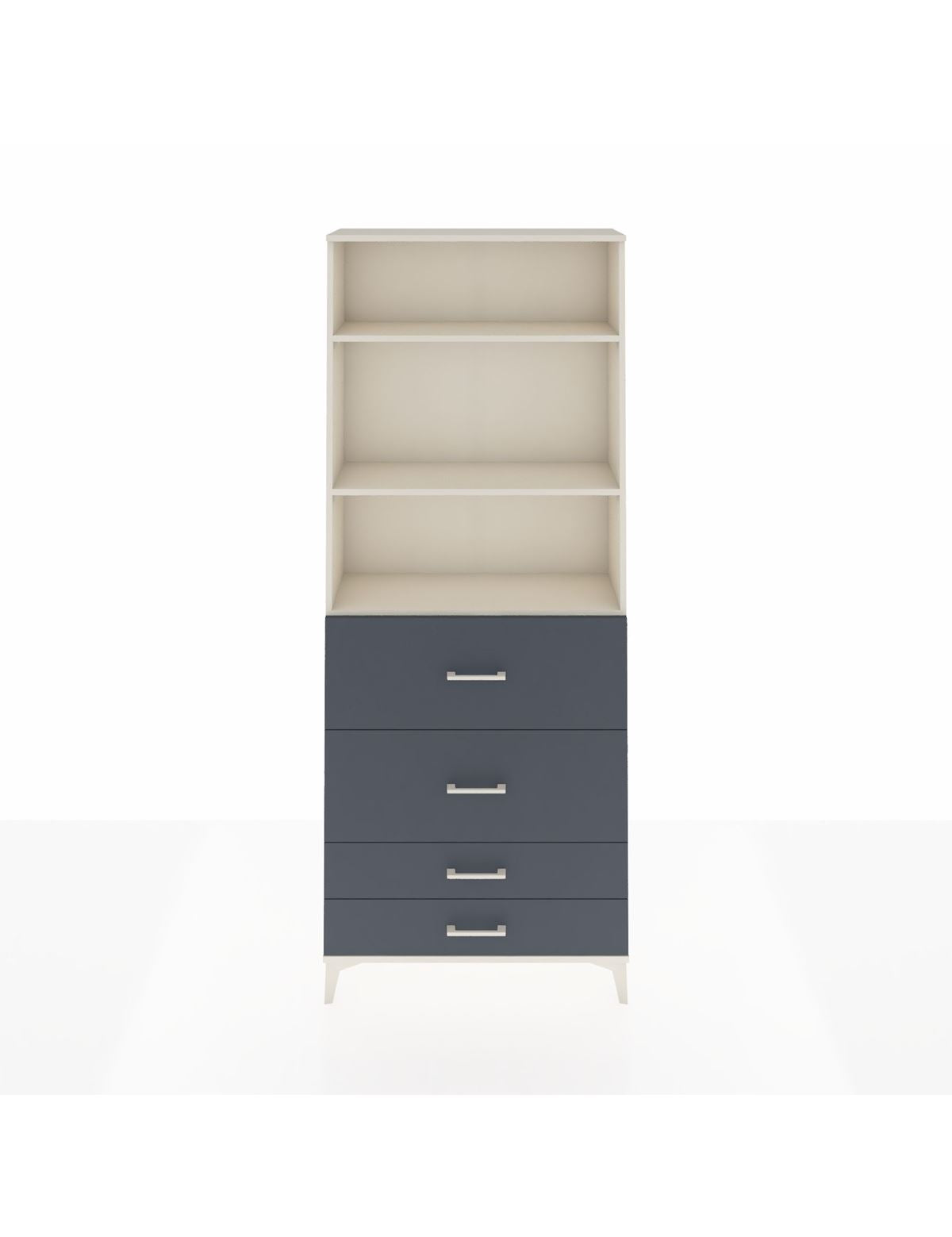 Arges Dolap 3 Raflı 4 Çekmeceli 88x30x221 Aytaşı-Antrasit