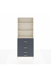 Arges Dolap 3 Raflı 4 Çekmeceli 88x30x221 Aytaşı-Antrasit