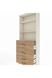 Arges Dolap 3 Raflı 4 Çekmeceli 88x30x221 Aytaşı-Çam