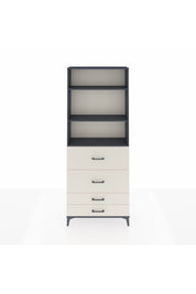 Arges Dolap 3 Raflı 4 Çekmeceli 88x30x221 Antrasit-Aytaşı