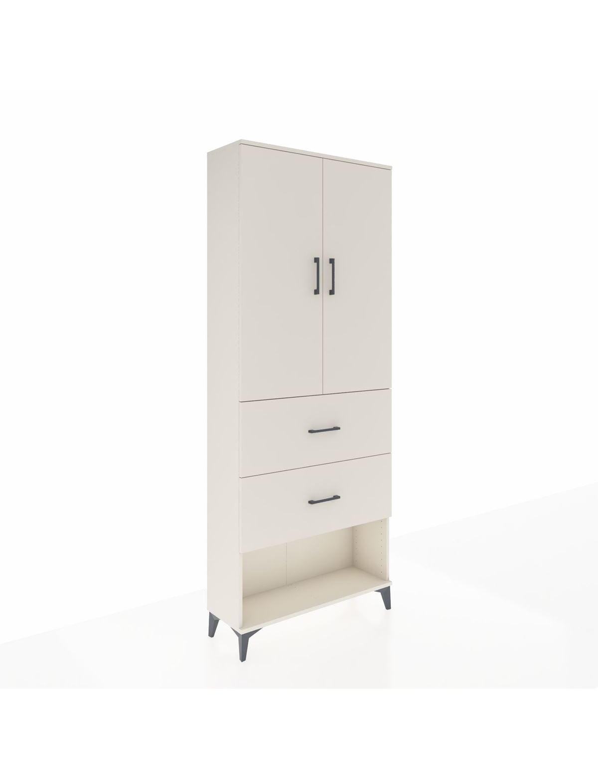 Arges Dolap 3 Raflı 2 Çekmeceli 2 Kapaklı 88x30x221 Aytaşı-Aytaşı