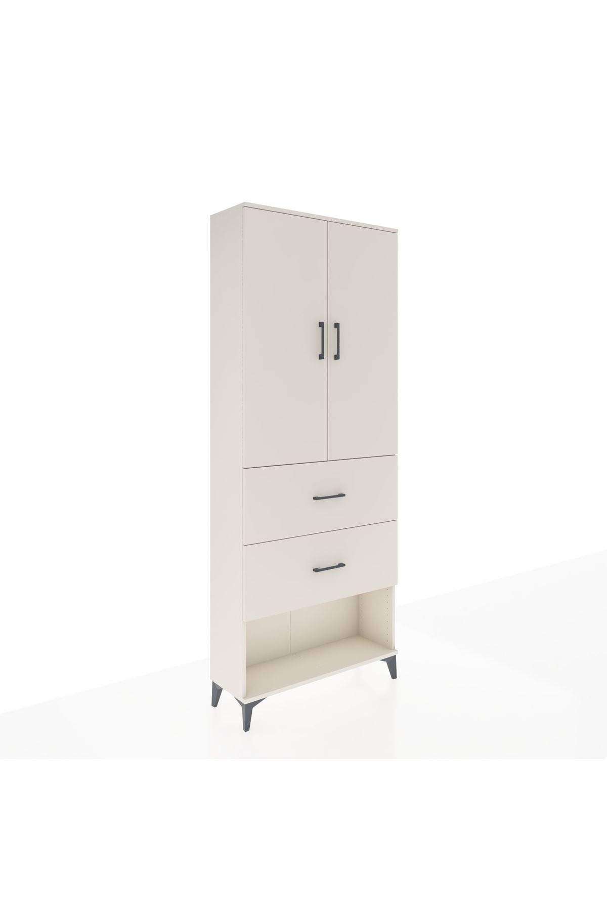 Arges Dolap 3 Raflı 2 Çekmeceli 2 Kapaklı 88x30x221 Aytaşı-Aytaşı