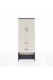 Arges Dolap 3 Raflı 2 Çekmeceli 2 Kapaklı 88x30x221 Antrasit-Aytaşı