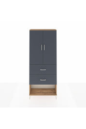 Arges Dolap 3 Raflı 2 Çekmeceli 2 Kapaklı 88x30x221 Çam-Antrasit