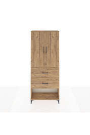 Arges Dolap 3 Raflı 2 Çekmeceli 2 Kapaklı 88x30x221 Çam-Çam