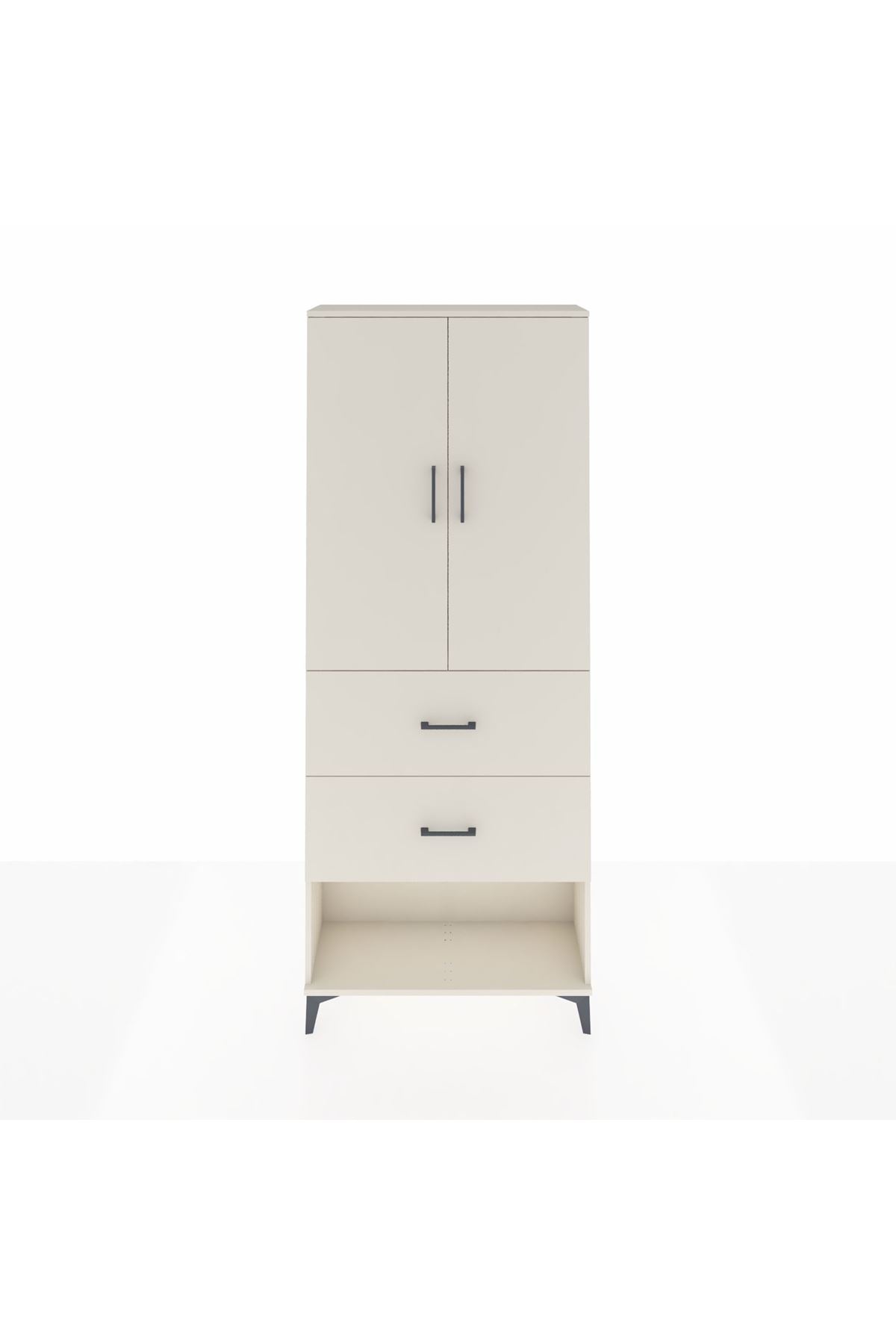 Arges Dolap 2 Raflı 2 Çekmeceli 2 Kapaklı 88x30x221 Aytaşı-Aytaşı