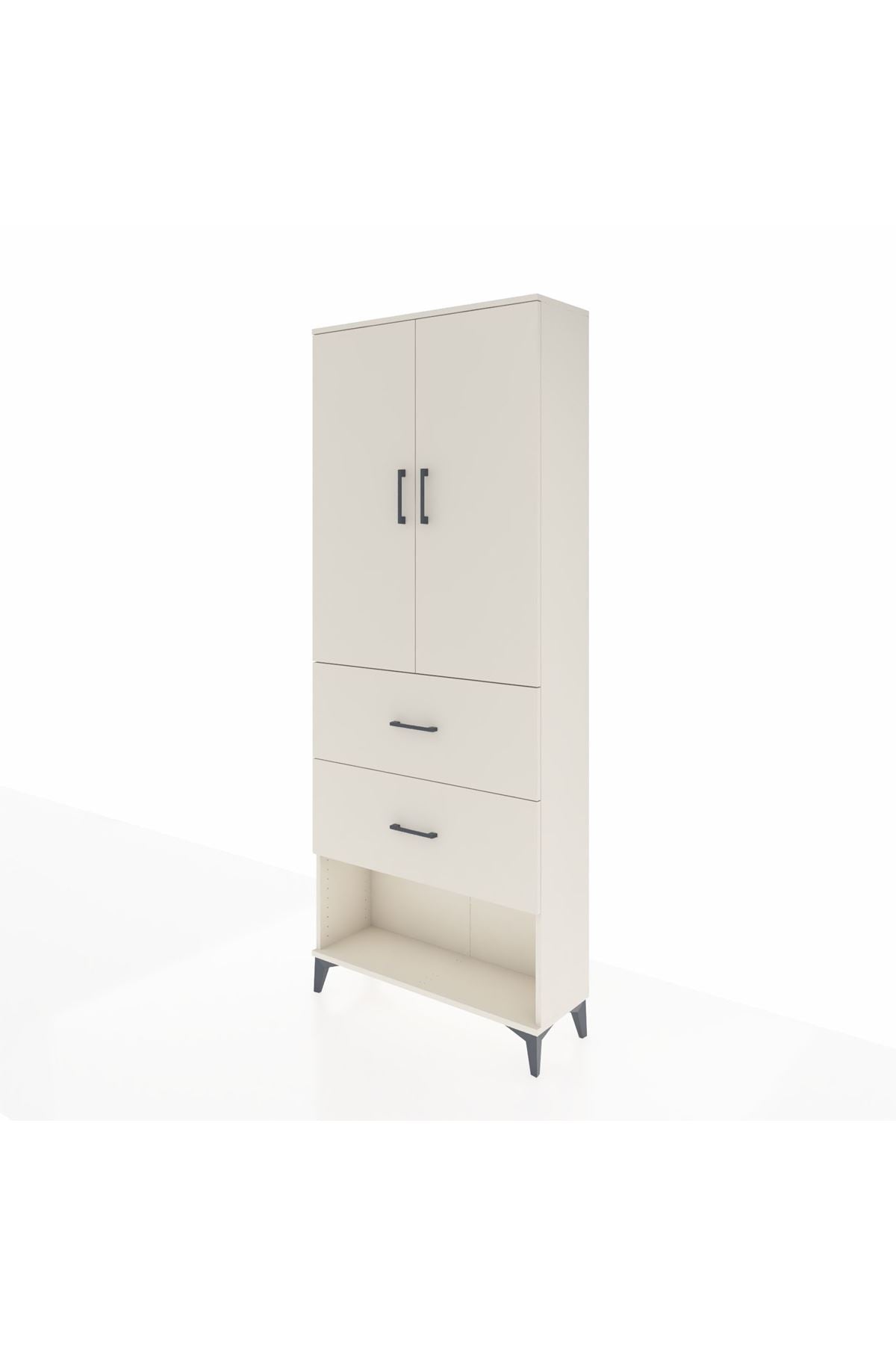 Arges Dolap 2 Raflı 2 Çekmeceli 2 Kapaklı 88x30x221 Aytaşı-Aytaşı