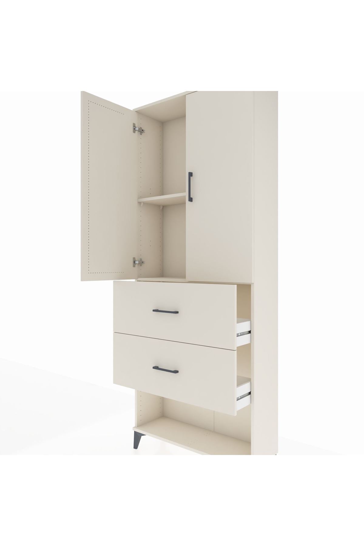 Arges Dolap 2 Raflı 2 Çekmeceli 2 Kapaklı 88x30x221 Aytaşı-Aytaşı