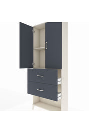 Arges Dolap 2 Raflı 2 Çekmeceli 2 Kapaklı 88x30x221 Aytaşı-Antrasit