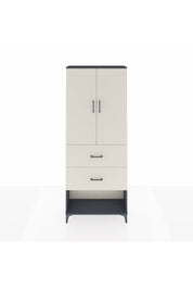 Arges Dolap 2 Raflı 2 Çekmeceli 2 Kapaklı 88x30x221 Antrasit-Aytaşı