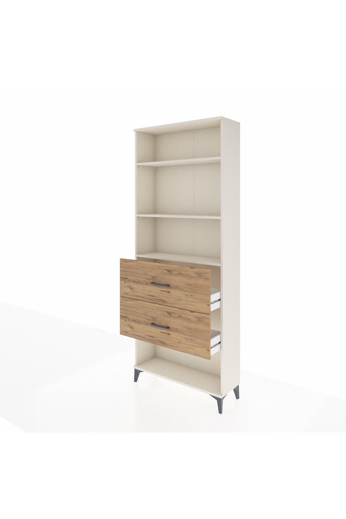 Arges Dolap 3 Raflı 2 Çekmeceli 88x30x221 Aytaşı-Çam