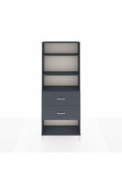 Arges Dolap 3 Raflı 2 Çekmeceli 88x30x221 Antrasit-Antrasit