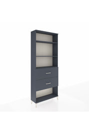 Arges Dolap 3 Raflı 2 Çekmeceli 88x30x221 Antrasit-Antrasit