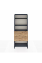 Arges Dolap 3 Raflı 2 Çekmeceli 88x30x221 Antrasit-Çam